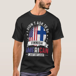 Finnish American Countries Flags Pride Finland Fla T-Shirt
