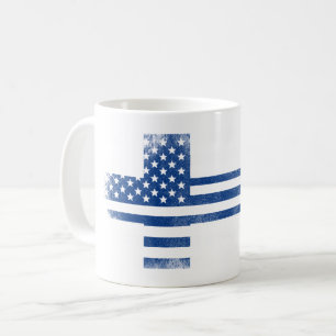 Finnish American Flag   Finland and USA Design Coffee Mug