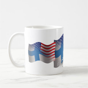 Finnish-American Waving Flag Coffee Mug