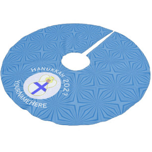Finnish Angel Hanukkah Flag Personalized Brushed Polyester Tree Skirt