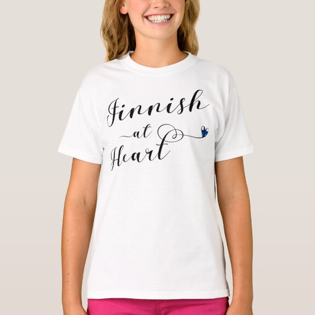 Finnish At Heart Tee Shirt, Finland (Front)