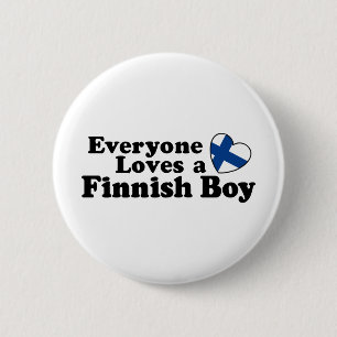 Finnish Boy 2 Inch Round Button