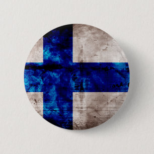 Finnish Flag 2 Inch Round Button
