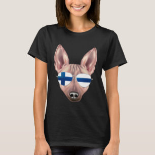 Finnish Flag American Hairless Terrier Dog Finland T-Shirt