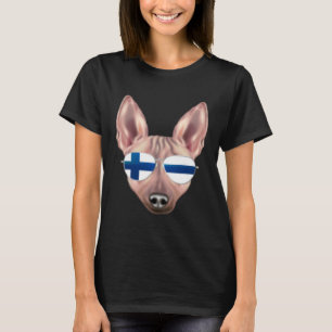 Finnish Flag American Hairless Terrier Dog Finland T-Shirt
