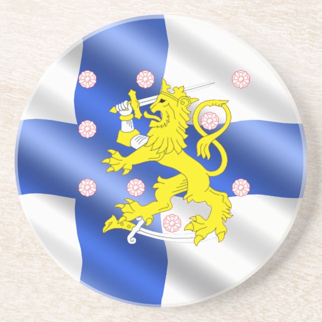 Finnish flag coaster (Front)