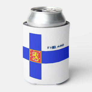 Finnish flag-coat of arms can cooler
