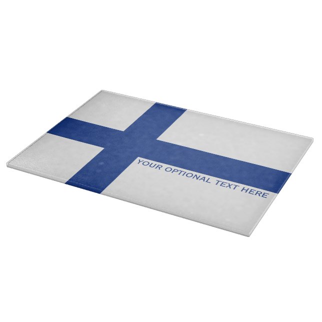 Finnish Flag custom cutting board (Corner)