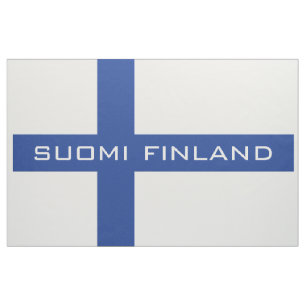 Finnish flag custom fabric