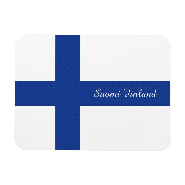 Finnish Flag custom magnet (Horizontal)