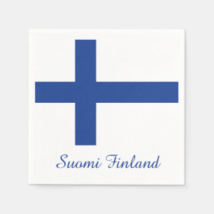Finnish Flag custom paper napkins