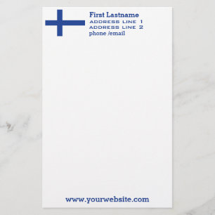 Finnish Flag custom stationary Stationery