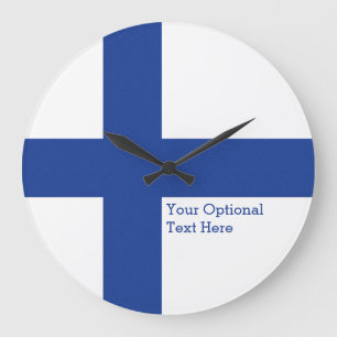 Finnish Flag custom wall clock