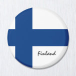 Finnish flag & Finland holiday, travel/sports fans Magnet<br><div class="desc">Fridge Magnets: Finland & Helsinki - love my country and Finnish flag travel,  holiday gifts</div>