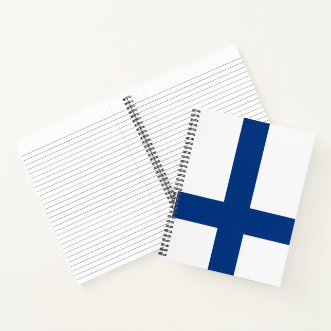 Finnish Flag (Finland) Notebook (Inside)