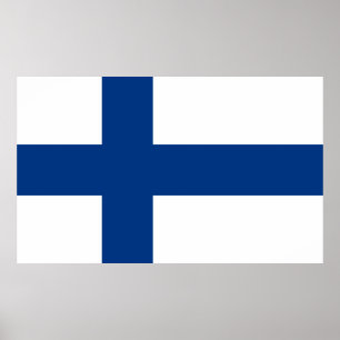 Finnish Flag (Finland) Poster