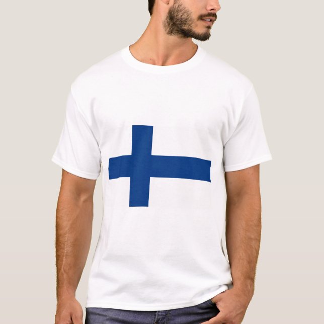 Finnish Flag (Finland) T-Shirt (Front)