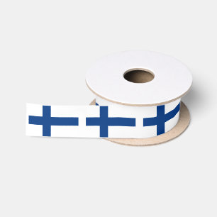Finnish Flag & Finland travel, holiday / sports Satin Ribbon