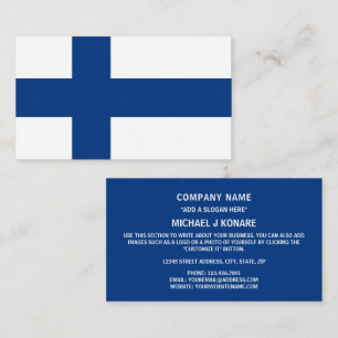 Finnish Flag, Flag of Finland Business Card