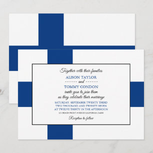 Finnish Flag, Flag of Finland Wedding Invitation