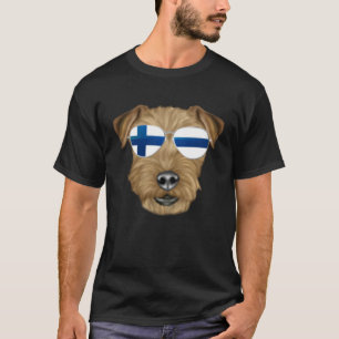 Finnish Flag Lakeland Terrier Dog Finland Pocket T-Shirt