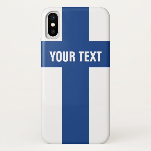 Finnish flag of Finland personalized Case-Mate iPhone Case (Back)