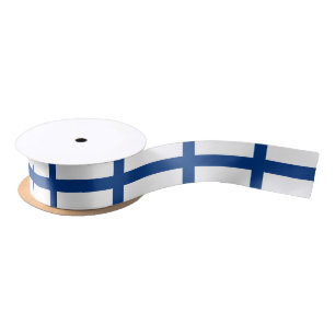 Finnish flag ribbon satin ribbon