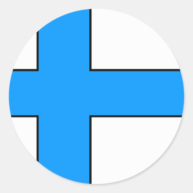 Finnish Flag T-shirts and Gifts Classic Round Sticker (Front)
