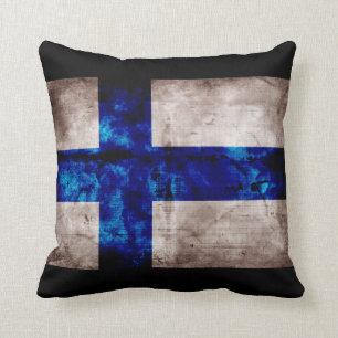 Finnish Flag Throw Pillow