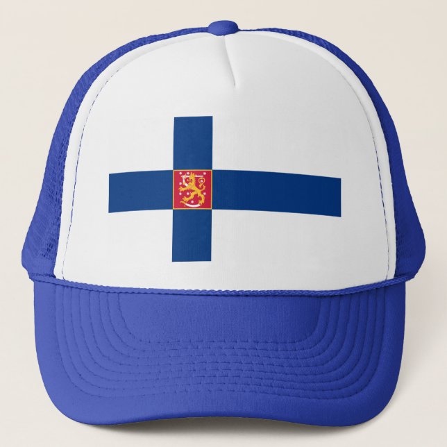 Finnish flag trucker hat (Front)