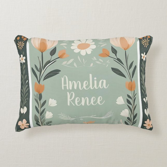 Finnish Floral Accent Pillow (Front)