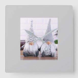 FINNISH GNOMES BEAUTIFUL AND CUTE SQUARE WALL CLOCK