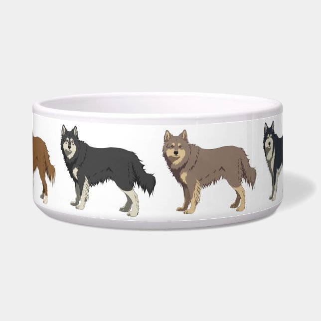 Finnish Lapphund colors dog bowl (Front)
