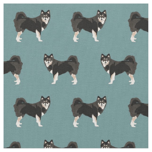 Finnish Lapphund Dog Fabric (Close Up)