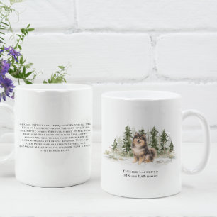 Finnish Lapphund Dog Watercolor Breed Quote Coffee Mug