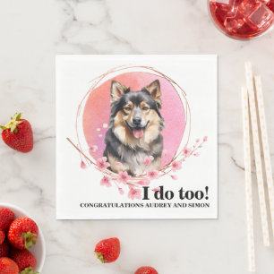  Finnish Lapphund Dog Wedding Napkins With Photo