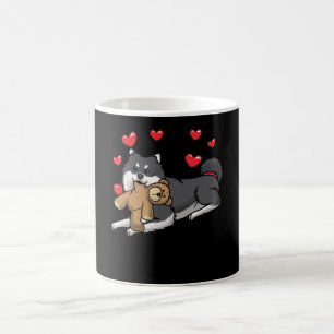 Finnish Lapphund Dog With Stuffed Animal Coffee Mug