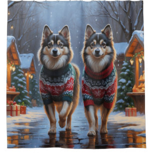 Finnish Lapphund Dogs Christmas Snow Holiday