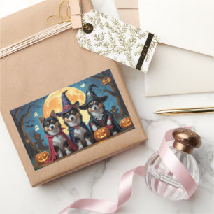 Finnish Lapphund Dogs Pumpkin Halloween Funny Sticker