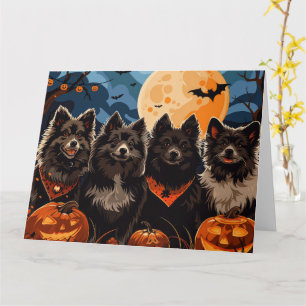 Finnish Lapphund Halloween Spooky Card