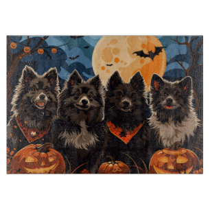 Finnish Lapphund Halloween Spooky Cutting Board