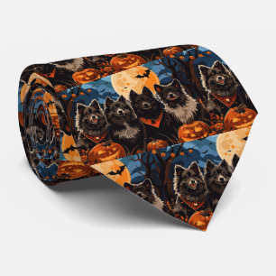 Finnish Lapphund Halloween Spooky Tie