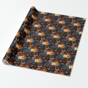 Finnish Lapphund Halloween Spooky Wrapping Paper