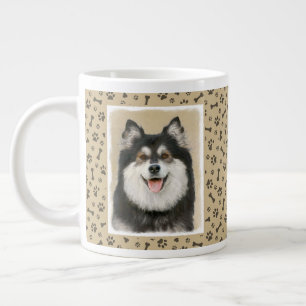 Finnish Lapphund Painting - Cute Original Dog Art Large Coffee Mug