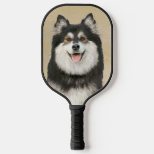 Finnish Lapphund Painting - Cute Original Dog Art Pickleball Paddle