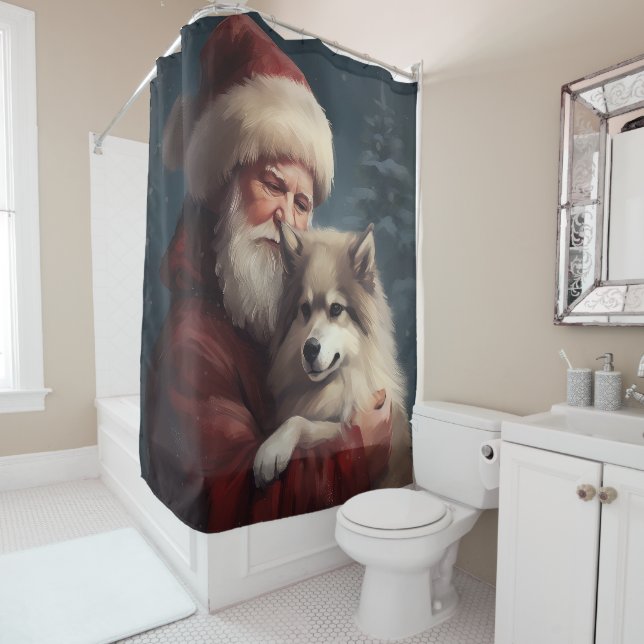 Finnish Lapphund Santa Claus Festive Christmas (In Situ)
