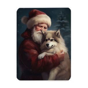 Finnish Lapphund Santa Claus Festive Christmas Magnet