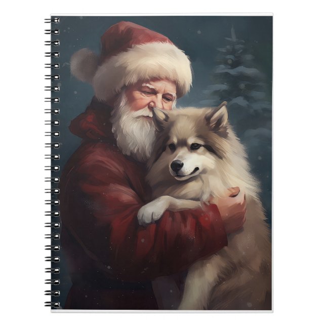 Finnish Lapphund Santa Claus Festive Christmas Notebook (Front)
