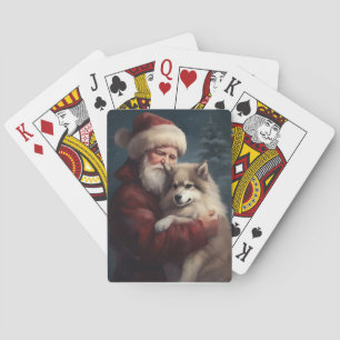 Finnish Lapphund Santa Claus Festive Christmas Playing Cards