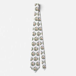 Finnish lappund Christmas Wreath Festive Pup Tie
